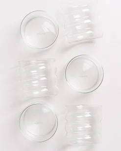Joia Glas klein bubble transparent 6er-Set