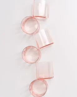 Joia Glas klein flower rosé 6er-Set