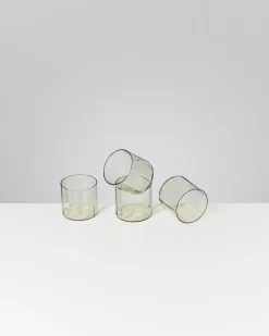Joia Glas klein flower smaragd 4er-Set