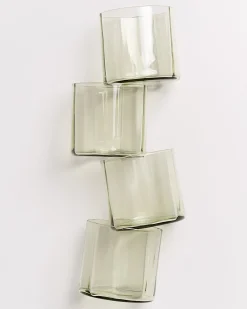 Joia Glas klein flower smaragd 4er-Set