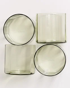Joia Glas klein flower smaragd 4er-Set