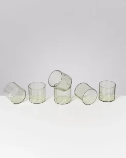 Joia Glas klein flower smaragd 6er-Set