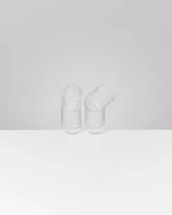 Joia Glas klein riffled transparent 4er-Set