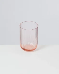 Joia - Glas riffled pink opal