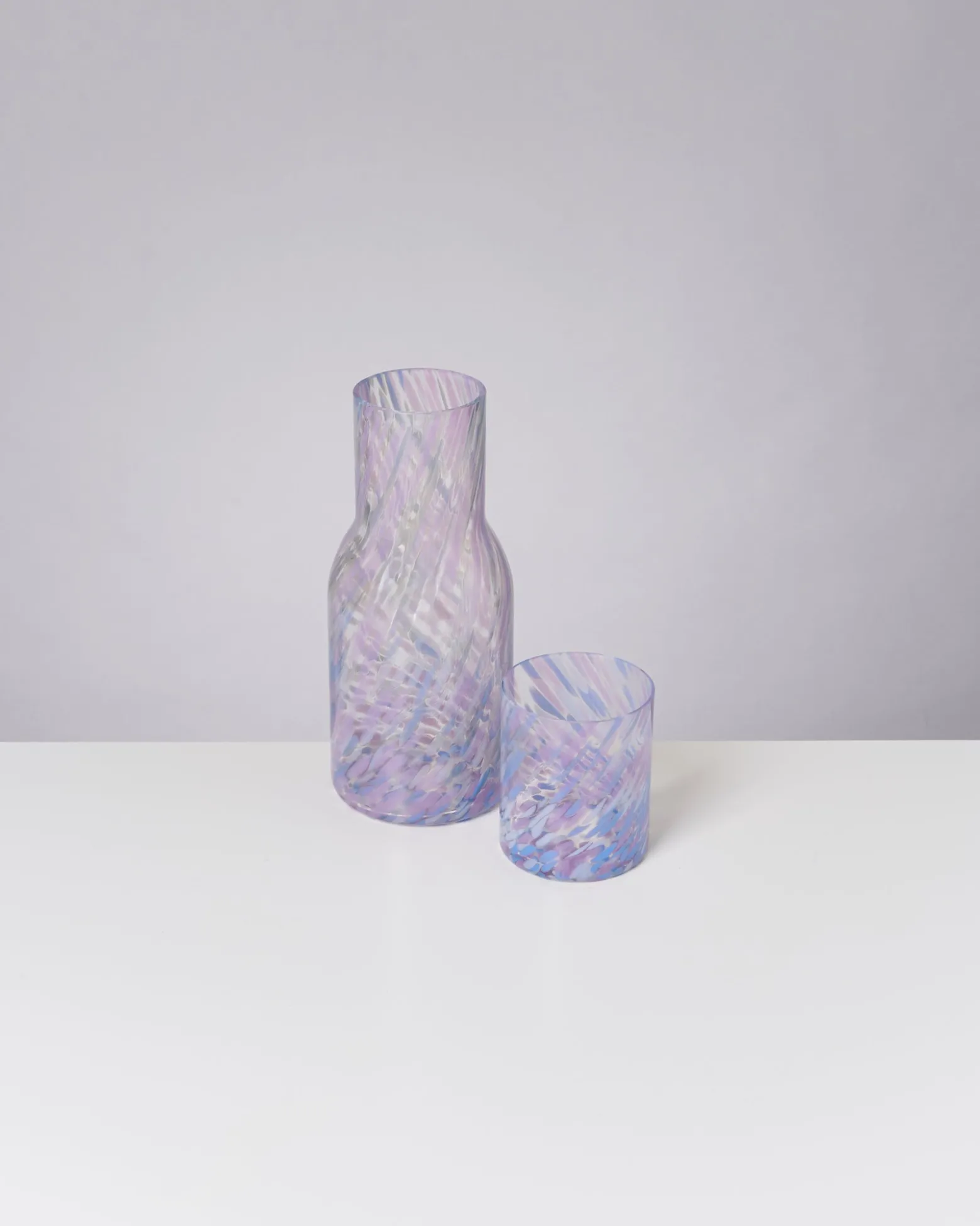 Joia - Glass large drops blue lilac