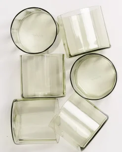Joia - Set of 6 glasses flower emerald