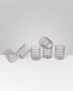 Joia - Set of 6 glasses large bubble amethiste