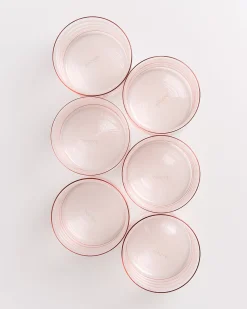 Joia - Set of 6 glasses large bubble pink opal