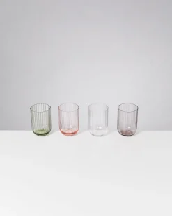 Joia - Set of 4 glasses riffled mix