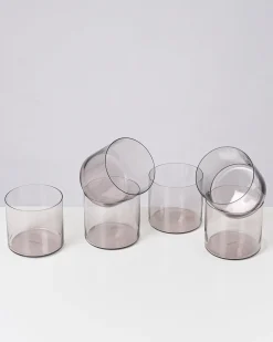 Joia - Set of 6 glass small amethist