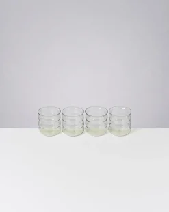 Joia - Set of 4 glass small bubble emerald
