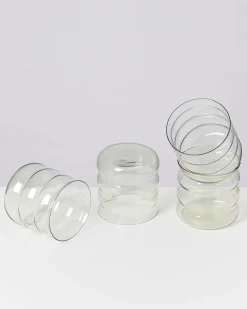 Joia - Set of 4 glass small bubble emerald