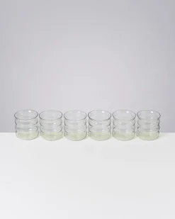 Joia - Set of 6 glass small bubble emerald