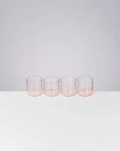 Joia - Set of 4 glass small pink opal
