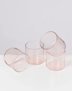 Joia - Set of 4 glass small pink opal