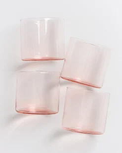 Joia - Set of 4 glass small pink opal