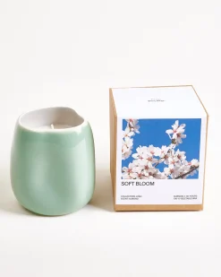João - scented candle "Soft Bloom" sage light blue