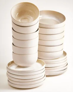 Lorosa - Tableware set modern sand 24 pieces