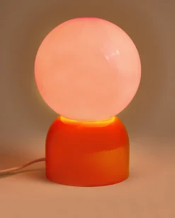 Lumo - Glass lamp pink orange