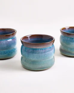 Madeira Becher klein bubble grünblau 4er-Set