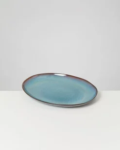 Madeira Servierplatte L oval grünblau