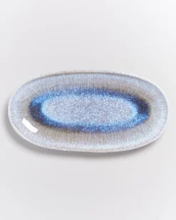 Melides Servierplatte L stoneblue