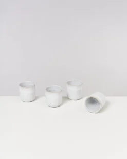 Melides -Set of 4 small cups white