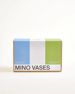 Mino - Vase S Set of 3 cornflower sand lime