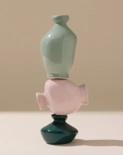 Mino - Vase S Set of 3 dark green purple sage
