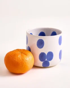 Nódoa Becher groß gepunktet blau 4er-Set