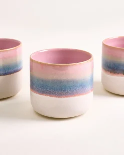Nódoa - Large cup dipped pink blue Set of 4
