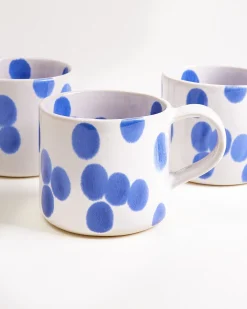Nódoa - Large mug dotted blue Set of 4