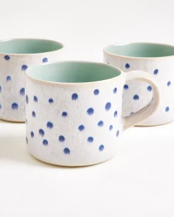 Nódoa - Large mug dotted mint blue Set of 4