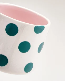 Nódoa - Large mug dotted pink green