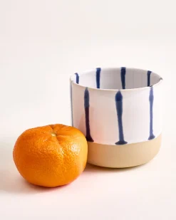 Nódoa - Set of 4 Cups large white blue