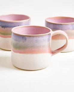 Nódoa Tasse groß dipped rosa blau 6er-Set
