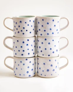 Nódoa Tasse groß gepunktet mint blau 6er-Set