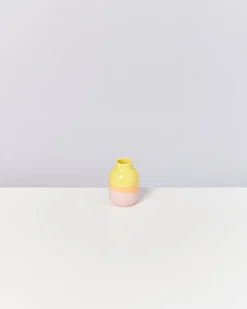 Nuno vase S - yellow rose
