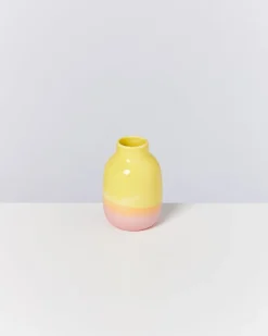 Nuno vase S - yellow rose