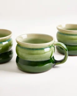 Ombra - Small mug Bubble green dark green Set of 4