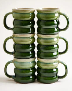 Ombra Tasse groß bubble grün dunkelgrün 6er-Set