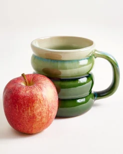 Ombra Tasse groß bubble grün dunkelgrün 4er-Set