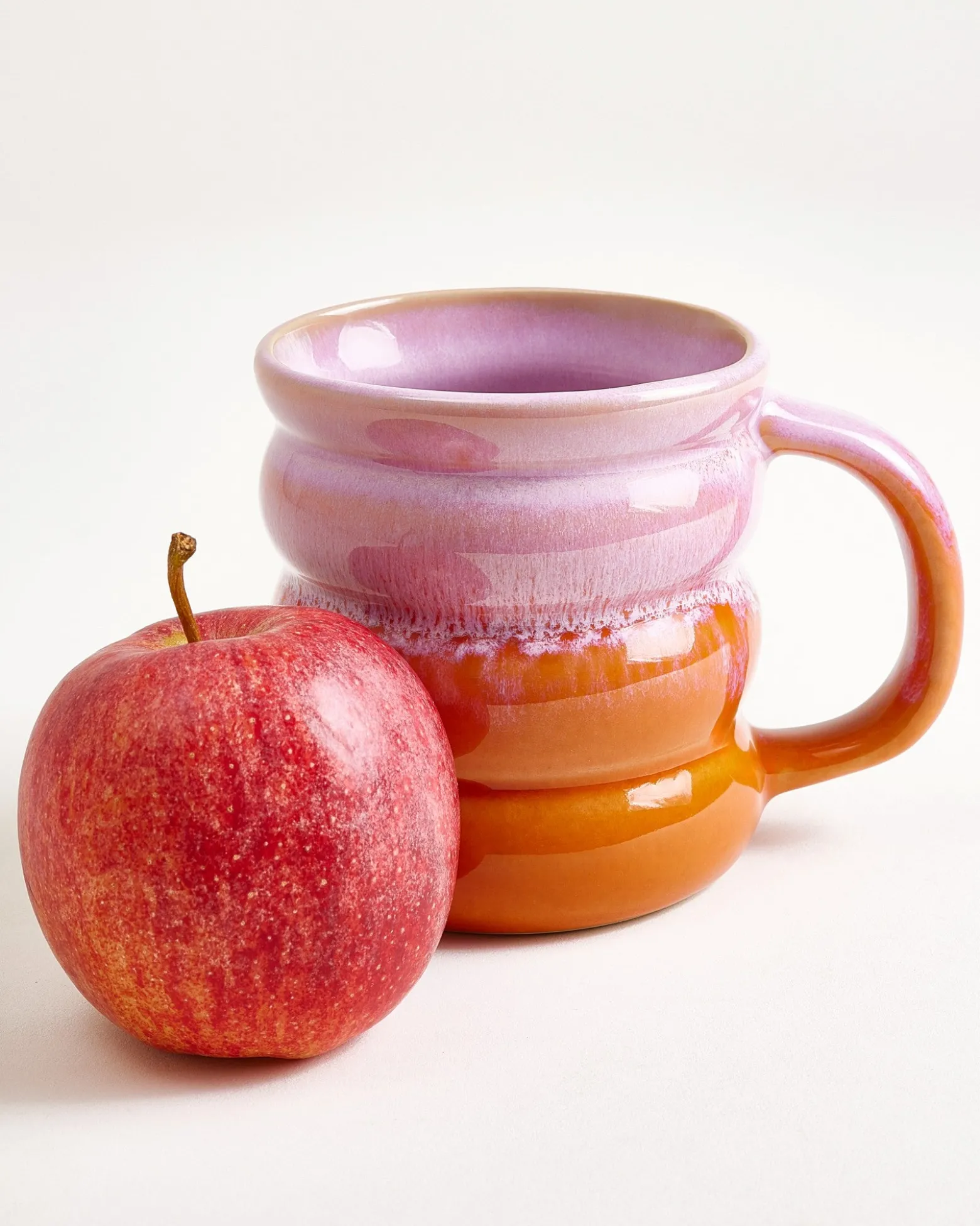 Ombra Tasse groß bubble rosa orange 6er-Set