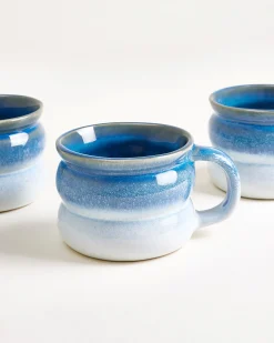 Ombra Tasse klein bubble dunkelblau hellblau 6er-Set