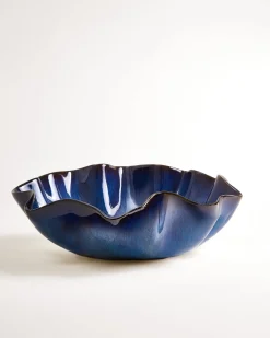Pérola Shell - Servingbowl dark blue