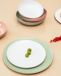 Seda Teller klein classic salbeigrün weiß