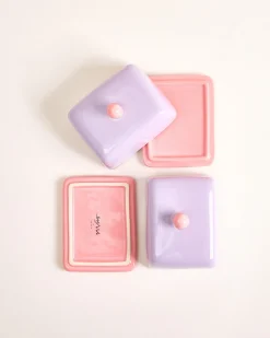Seia Butterdose lila rosa