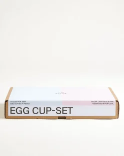 Seia Egg Cups, Light Pink and Light Blue, Set of 4