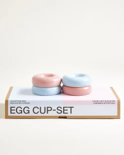 Seia Eierbecher rosa hellblau 4er-Set