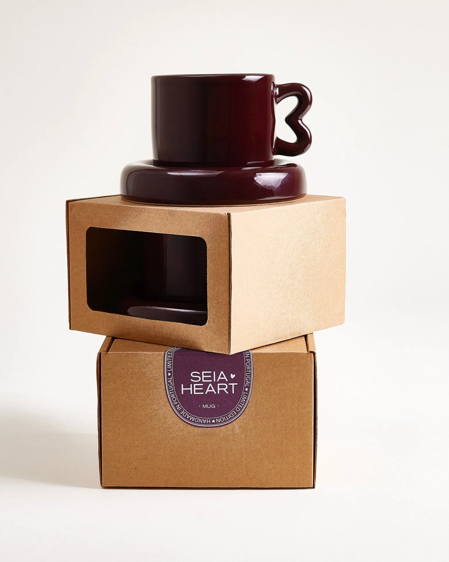 Seia - Gift set Heart burgundy 3 pieces
